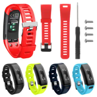 Replacement with tools Classic Wristband Silicone Strap Bracelet Watch Band For Garmin Vivosmart HR