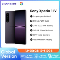 Sony-Original Global Version Xperia 1 IV 5G Snapdragon 8 Gen 1 6.5 " 120Hz OLED Cellphone 5000mAh Battery