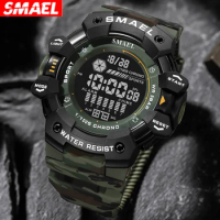 SMAEL Luxury Stopwatch Electronic Watch Men's Fashion Outdoor Countdown Army Military Men Student Alarm Digital Wristwatches