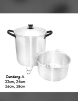 MASPION DJAWA JAWA DANDANG TINGGI A 22 24 26 28 CM ALUMUNIUM PLUS TUTUP STEAMER KUKUS BESAR BERKUALI