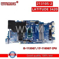 213105-2 i5-1135G7 / i7-1165G7 CPU Laptop Motherboard For DELL LATITUDE 3420 notebook Mainboard 014WMV 03RT7P Tested