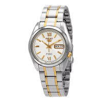 Seiko Jam Tangan Pria Seiko 5 Sports SNKL57K1 Automatic White Dial Dual Tone Stainless Steel Strap