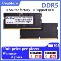 CeaMere DDR5 100 PCS notebook memory 288-pin, RAM memoriam 8G,16G,32G,4800Mhz, 5200Mhz, 5600Mhz universal memory card wholesale
