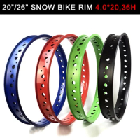20" 26" Snow Bike Rim 20/26 Inch Fat Bike Rim 36 Holes Double Aluminum Rim Red Black Blue Green Bike Wheel Parts Customized