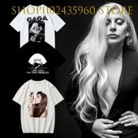 Lady Gaga T-Shirt Piano Photo Tee T-Shirt Harajuku street round neck summer casual rock graphic t shirts men clothing gothic