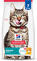 Hills Science Diet Indoor Senior 7+ Easy Litter Cleanup Dry Cat Food Chicken Recipe 7 lb Bag