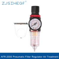 Airtac AFR-2000 Pneumatic Filter Regulator Air Treatment Unit Pressure Switches Gauge AFR2000 with PC Fitting For Compressor