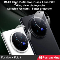 2pcs For vivo X Fold3 Camera Lens Film IMAK HD Clear Abrasion Resistant Glass Camera Lens Film