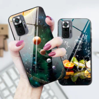 For Redmi Note 10 Pro Case Tempered Glass Fashion Cool Cover for Xiaomi Redmi Note 10s Hard Back Cases Note10 5G Fundas Luxury