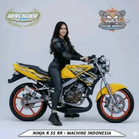 KNALPOT NINJA R SS RR COBRA MEDIUM BLACK SERIES ORIGINAL MACHINE INDONESIA BUKAN HBY