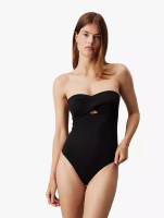 Calvin Klein Calvin Klein Swimwear - Bandeau Swimsuit - CK Structured Twist - Black - black