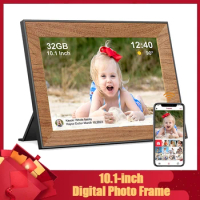 Frameo WiFi Digital Photo Frame 32GB Memory 10.1 Inch 1280x800 IPS LCD Touch Screen Playable Video Smart Digital Picture Frame