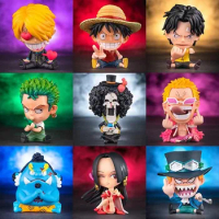 One Piece Car Air Outlet Fragrance Decoration Kawaii Q Luffy Zoro Nami Anime Action Figure Statue Model Ornamen Car Aromatherapy