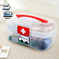 SKM Multi-Cell Layered Emergency Health Care Medicine Storage Box HM301 Kotak Penyimpanan