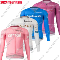 Tour De Italy Pink Cycling Jersey 2024 Team Long Sleeve Blue Giro-Purple Clothing Road Bike Shirts Bicycle Tops MTB Uniform