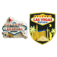 拉斯維加斯 賭場 Las Vegas電箱裝飾+美國 拉斯維加布貼【2件組】 造型立體磁鐵 大門磁鐵 冰箱磁鐵 白板磁鐵 辦公磁鐵