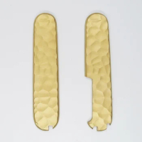 1 Pair Brass Hand Made DIY Scales with Ball Point Pen Slot for 91mm Victorinox Swiss Army Knife