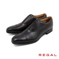 【REGAL】日本原廠經典素面綁帶商務牛津鞋 深棕色(21CL-DBR)