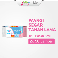 Mitu Baby Fresh & Clean Wipes Blooming Cherry 50'S - Tisu Basah Bayi