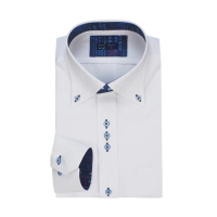 【衣十五】快雪白機能商務襯衫、Smart Temp擬態科技、動態溫控、吸濕排汗、防皺、彈力(商務襯衫)