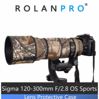 ROLANPRO Lens Coat For Sigma 120-300mm F/2.8 DG OS HSM Sports Lens Protective Case Camouflage Rain Cover Lens Guns Sleeve