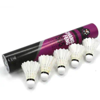 12pcs Badminton Duck Feather Badminton Shuttlecocks With Good Stability&amp;Toughness Badminton Hitting Practice Equipment