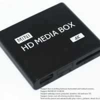 New Mini HD Media Box Support Splicing Screen TV Projector Monitor U Disk SD HDD Autoplay PPT Advertise AD 1080P 2K 4K Player