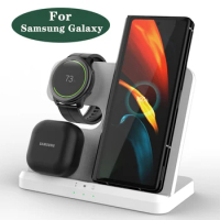 Multi-function Fast Charging Station For Samsung S22U/21/20/10 LTE Buds Pro Live Charging Stand For Galaxy Watch 5 4 3 Active 2