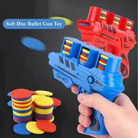 Foam Disc Launcher Kids Saucer Shooter Toy Flying Disks Guns Outdoor Game and Activities for Children Summer Backyard Picnic Fun