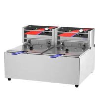Commercial Single and Double Cylinder Large Capacity Fryer Electromechanical Fryer French Fries Fryer