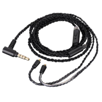 4-core braid OCC Audio Cable With remote mic For Westone ADVENTURE SERIES ALPHA UM1 S10 S20 AC10 AC20 MUSICIAN MONITORS