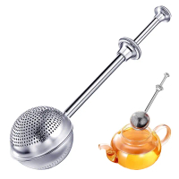【AHOYE】304不鏽鋼球形伸縮泡茶器(濾茶器 濾茶網 茶葉濾網)