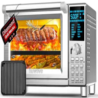 Air Fryer Smart Oven 12-in-1 30QT Digital Controls Linear T Technology Dual Heat Zones Carryover Cooking 1800W 50-500F 4 Rack