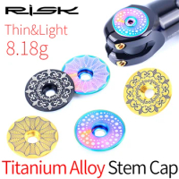 RISK Titanium Alloy Bicycle Headset Cap Bike Headset Stem Bolt Headset Screw For MTB BMX Fixed Gear/Folding Bike Stem Top Cap