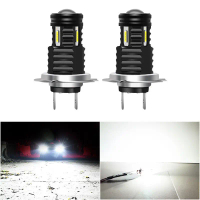 ไฟตัดหมอกหน้า LED, ใหม่, H4, H7, H11, 9005, 9006, 4SMD, การเปล่งแสงสี่ด้าน, ความสว่างสูง, การจดจำไฟต