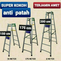 PROMO!! TANGGA LIPAT ALUMINIUM BERBAGAI UKURAN MURAH KEKAR KOKOH - 100 cm