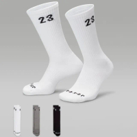 【NIKE 耐吉】襪子 中筒襪 運動襪 9雙組 U J ESSENTIAL CREW 144 黑灰白 DA5718-911(2902)
