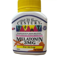 21st Century Melatonin 3MG (60 Tablets) – For Jet Lag & Better Sleep | Long Exp 16/10/2027