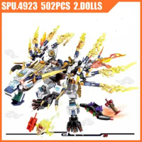 S8503 502pcs Ninja Strong Gale Holy Wings Dragon Mech Zane 2 Dolls Building Block Toy Brick