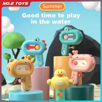 Children's Cartoon Water Gun Toy Small Spray Blow Water Battle Guns Dinosaur Duck Outdoor Party Games Kids Toys Birthday Gift