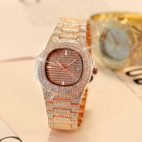Women Gold Diamond Calendar Watches Women New Watch Geneva Designer Ladies Watch Luxury Brand Quartz Wrist Watch for Women Clock