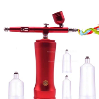 electric with air pump spray paint pen blown glaze ceramic portable spray gun, stainless steel, glaze set