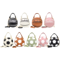 Popular Simple Female Daily Bag Round Basketball Shoulder Bag Women Football Totes Chain Messenger H