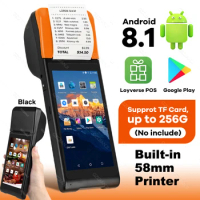 Android 8.1 Handheld POS PDA Mini Machine Impressora Terminal Bulit-in 58mm Receipt Printer for SII e-Boleta Loyverse 3G Network