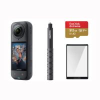【Insta360】X5 8K全景運動相機 標準版 控溫螢幕保護貼+自拍棒套組(原廠公司貨)