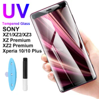 9D UV Nano Liquid Curved Full Glue Tempered Glass for SONY Xperia 10 PLUS X10 X10+ XZ1 XZ2 XZ3 XZ XZ2 Premium Screen Protector