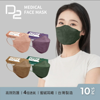 【DRX達特世】TN95醫用4D口罩-D2繽紛系列-成人10入 4D立體 D2等同N95 韓版KF94 魚型口罩