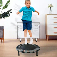 Fitness Trampoline With 165 Lbs Max Load Foldable Mini Trampoline Stable And Quiet Exercise Jumping Bed For Kids Adults