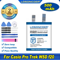 100% Original LOSONCOER LIS1584CSPC 500mAh Battery For CASIO WSD-F20 Smart Watch Cell