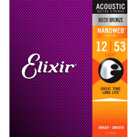 【非凡樂器】Elixir 【木】11052(012-53)包膜Nanoweb黃銅民謠木吉他弦